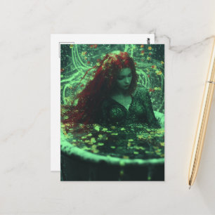 Carte Postale Femme aux cheveux roux dans une fantaisie de baign