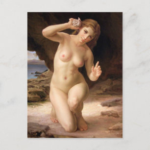 Carte Postale Femme avec coquille - Bouguereau