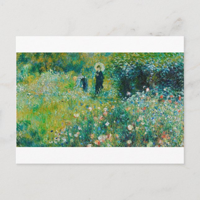 Carte Postale Femme avec Parasol, Jardin, Renoir (Devant)