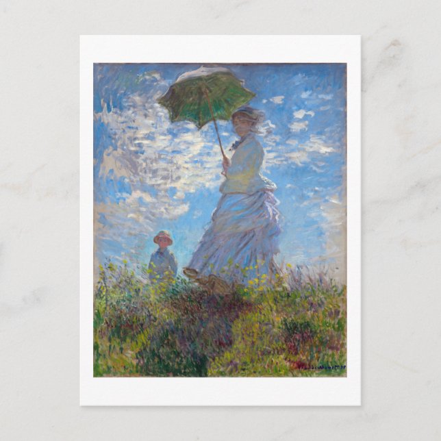 Carte Postale Femme avec Parasol, Monet (Devant)