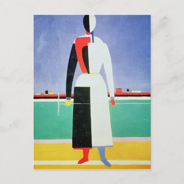 Carte Postale Femme avec un râteau, vers 1928-32 (Devant)