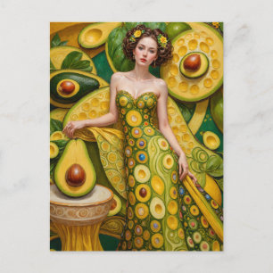 Carte Postale Femme Avocado Avec Doigts Supplémentaires