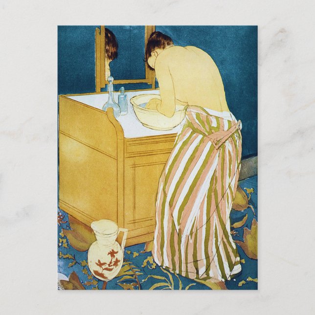 Carte Postale Femme Baignade, Mary Cassatt (Devant)