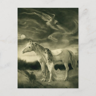 Carte Postale femme blanche