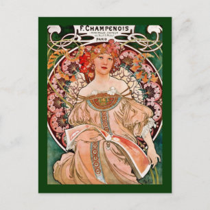 Carte Postale Femme Champagne - F. Champenois Imprimeur
