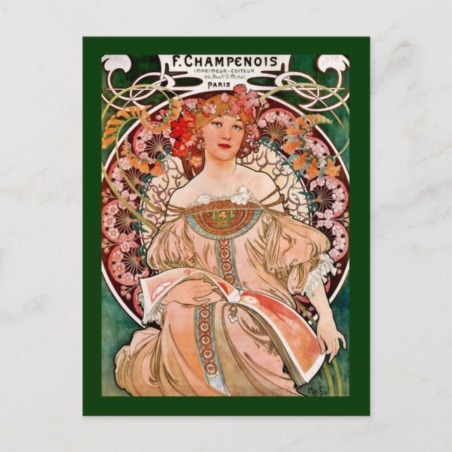 Carte Postale Femme Champagne - F. Champenois Imprimeur (Devant)