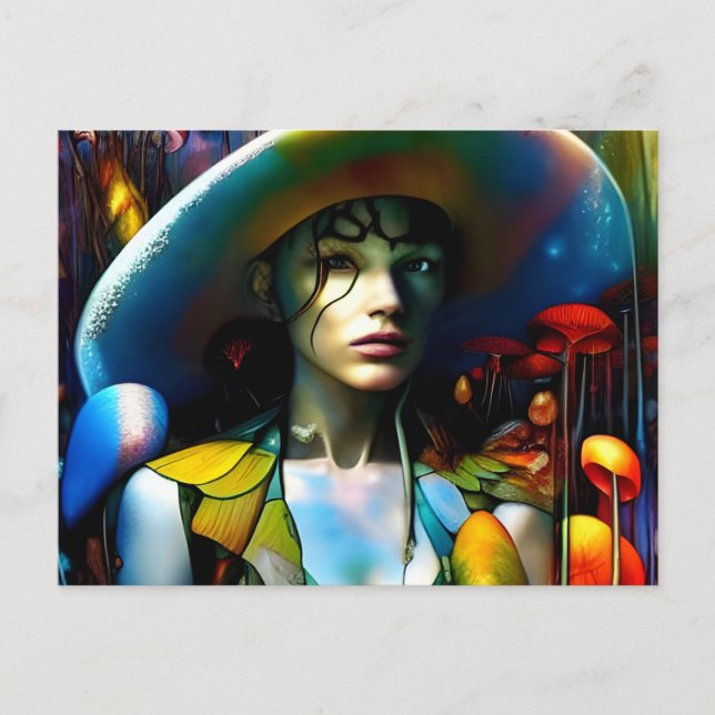 Carte Postale Femme champignon (Devant)