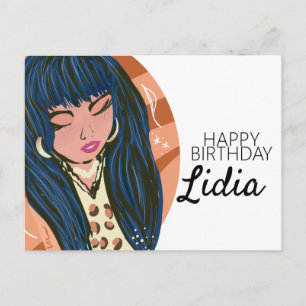 Carte Postale Femme Chic Blogueuse De Mode De Beauté Anniversair