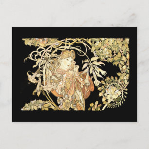 Carte Postale Femme dans Jasmine Vines