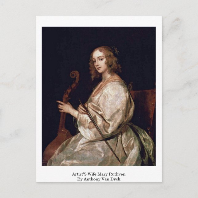 Carte Postale Femme D'Artiste Mary Ruthven Par Anthony Van Dyck (Devant)