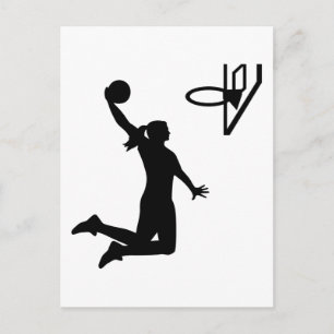 Carte Postale Femme de basket-ball