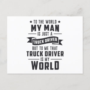 Carte Postale Femme De Camionneurs Mon Homme Est Juste Un Chauff