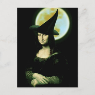 Carte Postale Femme de cuisine Mona Lisa Halloween