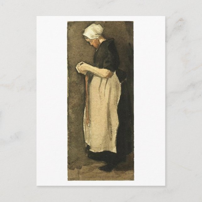 Carte Postale Femme de Scheveningen, Van Gogh Fine Art (Devant)