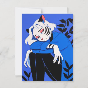 Carte Postale Femme de tigre