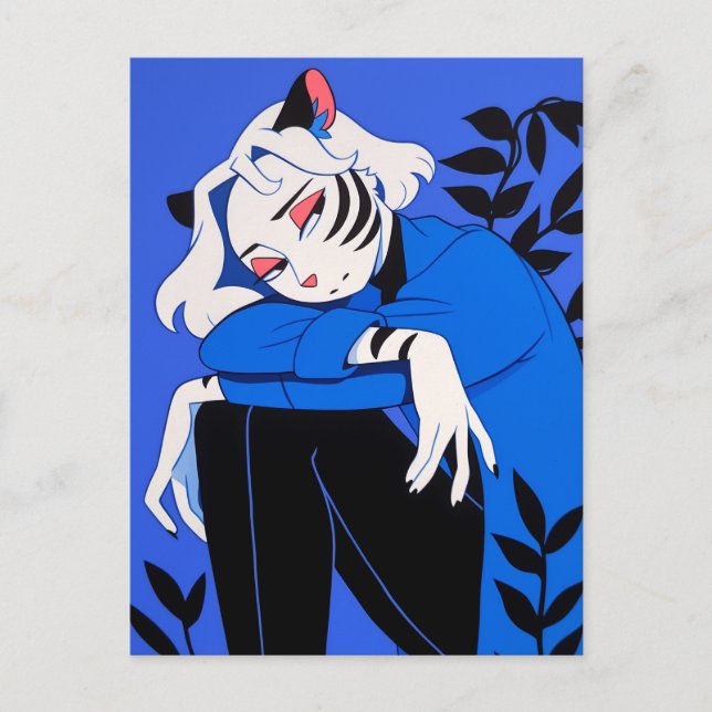 Carte Postale Femme de tigre (Devant)