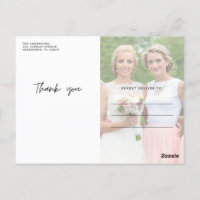 Femme d'honneur Grateful Photo Blank Merci