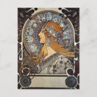 Femme du Zodiac par Alphonse Mucha - Art Nouveau
