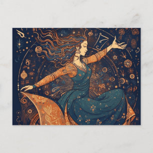 Carte postale Femme en fauteuil roulant