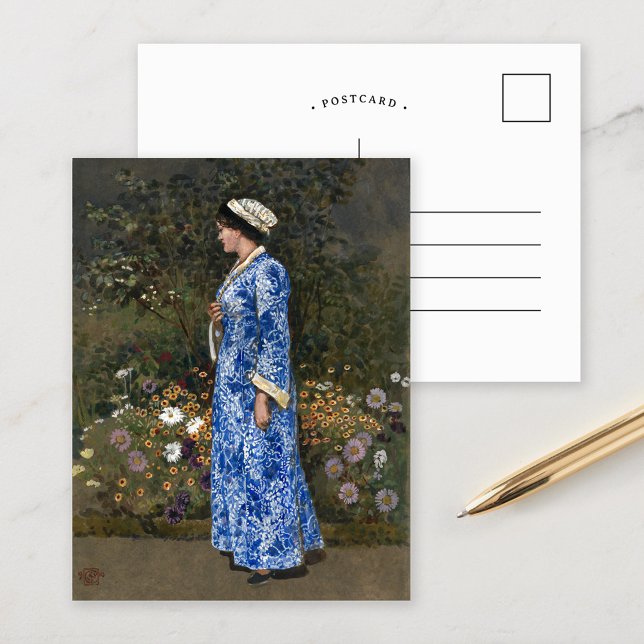 Carte Postale Femme en kimono | Walter Crane (Créateur téléchargé)