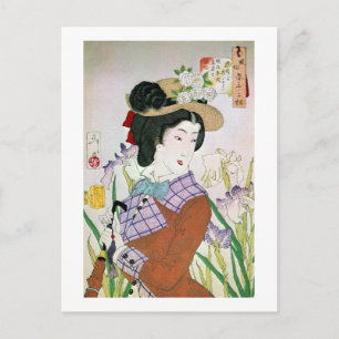 Carte Postale Femme en vêtements occidentaux, Yoshitoshi