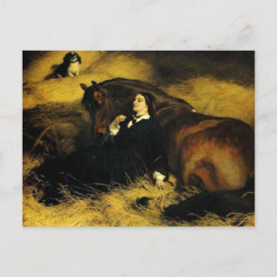 Carte Postale Femme et Cheval