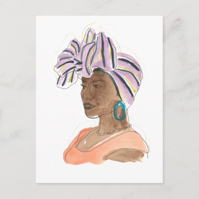 Carte Postale Femme forte et belle (Devant)