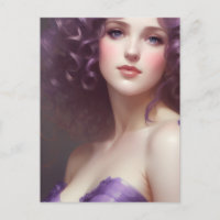 Femme frisonne en violet