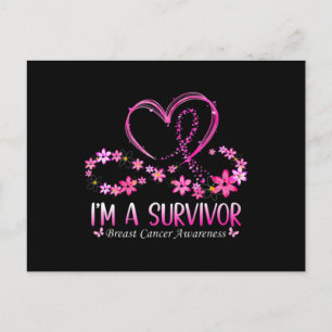 Carte Postale Femme I'm A Survivor Cancer du sein Sensibilisatio