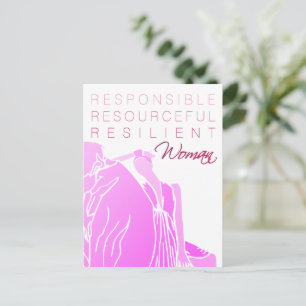CARTE POSTALE FEMME INTELLIGENTE