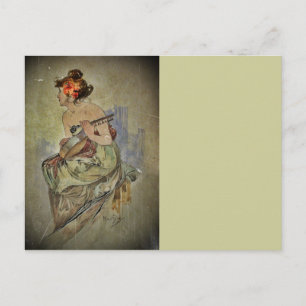 Carte Postale Femme jouant aux instruments à cordes