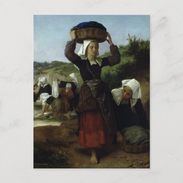 Carte Postale Femme-laveuse de Fouesnant par Bouguereau (Devant)