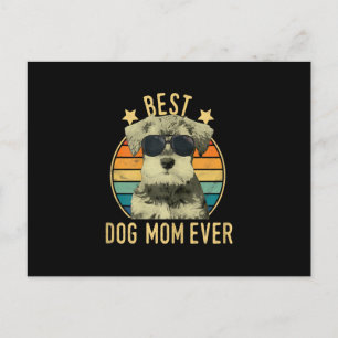 Carte Postale Femme Meilleur Chien Maman Jamais Schnauzer Miniat