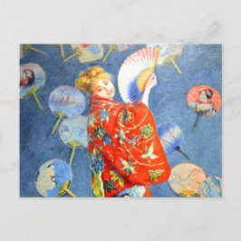 Carte Postale Femme Monet en costume japonais