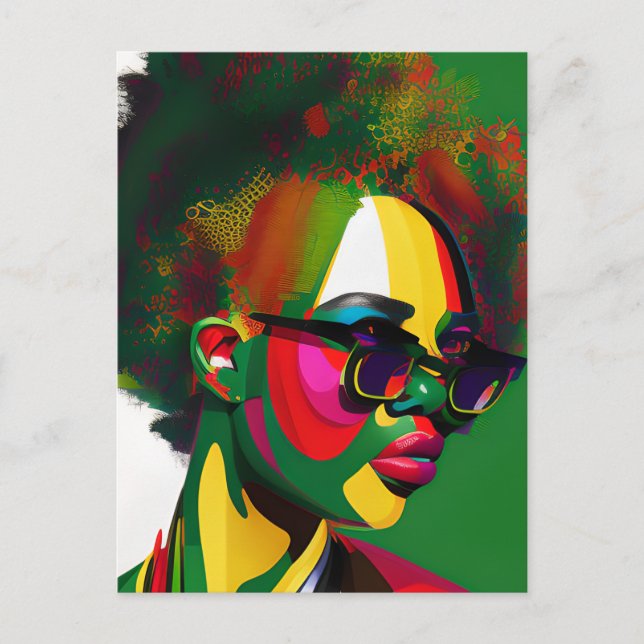 Carte Postale Femme noire Africaine Américaine mélanine femmes s (Devant)
