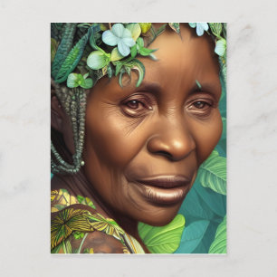Carte Postale Femme noire de la reine des Caraïbes