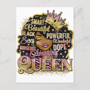 Carte Postale Femme noire Melanin Sista Love