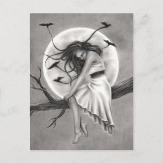 Carte postale femme oiseaux de tranquillité