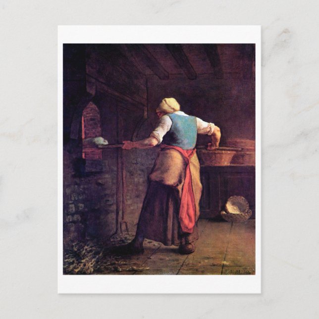 Carte Postale Femme Pain À Cuire, Jean-François Millet (Devant)