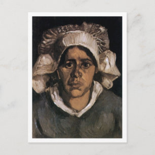 Carte Postale Femme paysanne avec Casquette blanc Van Gogh Art