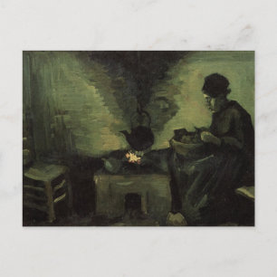 Carte Postale Femme paysanne par foyer par Vincent van Gogh