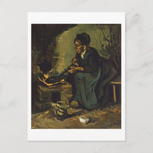 Carte Postale Femme paysanne par foyer, Vincent van Gogh