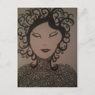 Carte Postale femme perplexe