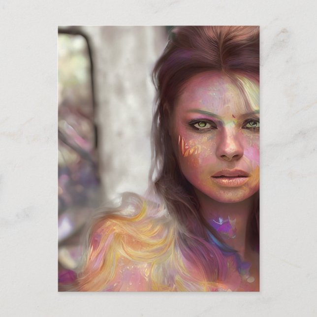 Carte Postale Femme selfie (Devant)