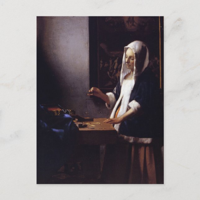 Carte Postale Femme tenant un équilibre (Devant)