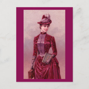 Carte Postale Femme Victorienne En Velvet