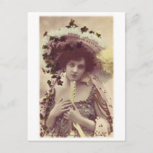 Carte Postale Femme victorienne française vintage