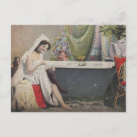 femme victorienne se baignant