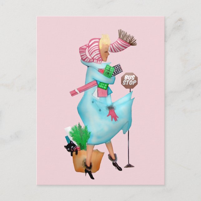 Carte postale femme Vintage 1950 (Devant)