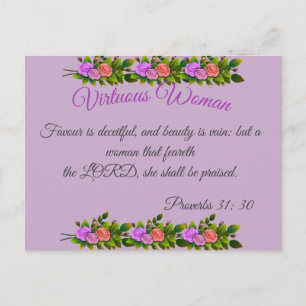 Carte Postale Femme Virtuelle